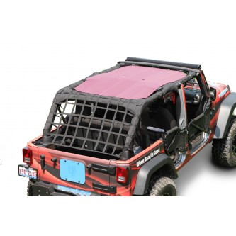 Jeep JK 2010-2018, 4 Door TeddyÂ® Top, Solar Screen, 2010-Present, Mauve. Made in the USA.