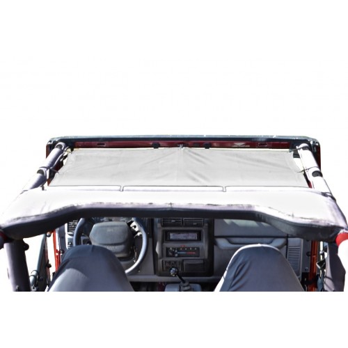 Jeep TJ 1997-2006, TeddyÂ® Top, Solar Screen, White. Made in the USA.