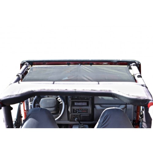 Jeep TJ 1997-2006, TeddyÂ® Top, Solar Screen, Gray. Made in the USA.