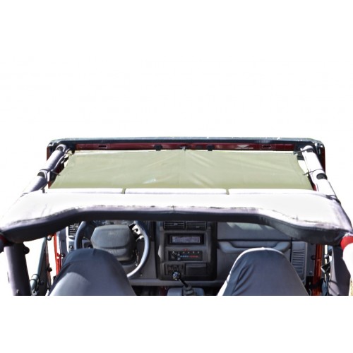 Jeep TJ 1997-2006, TeddyÂ® Top, Solar Screen, Tan. Made in the USA.