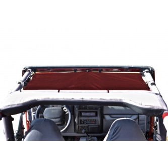 Jeep TJ 1997-2006, TeddyÂ® Top, Solar Screen, Burgundy. Made in the USA.