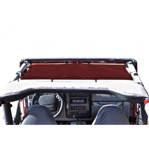 Jeep TJ 1997-2006, TeddyÂ® Top, Solar Screen, Burgundy. Made in the USA.