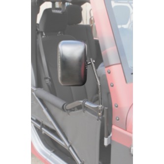 Steinjager Jeep Accessories and Suspension Parts: Gray Hammertone Steinjager Tube Door Mirror Kit Fo