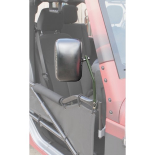 Steinjager Tube Door Mirror Kit Jeep Wrangler JK 2007-2017 13 Colors![Locas Green]