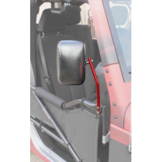 Red Baron Steinjager Tube Door Mirror Kit For Jeep Wrangler JK 2007-2018 J0043780