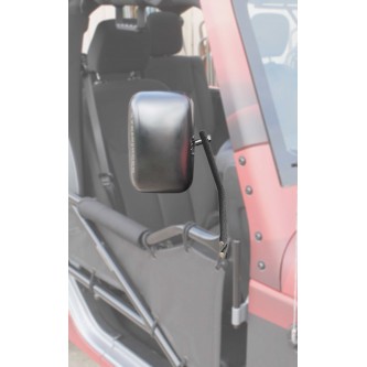 Steinjager Jeep Accessories and Suspension Parts: Textured Black Steinjager Tube Door Mirror Kit For