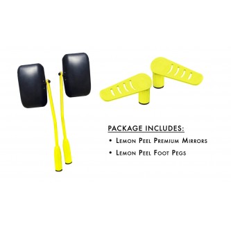 Fits Jeep Gladiator JT, 2019-Present,  Premium Mirror and Foot Peg Kit - Lemon Peel. Patented. Made in the USA.