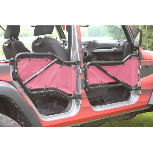 Jeep JK 2007-2018, Tube Door Cover Kit, Front and Rear Doors, Mauve. Made in the USA.