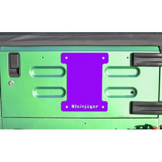 Steinjager Jeep Accessories and Suspension Parts: Sinbad Purple Spare Tire Carrier Delete Plate For 