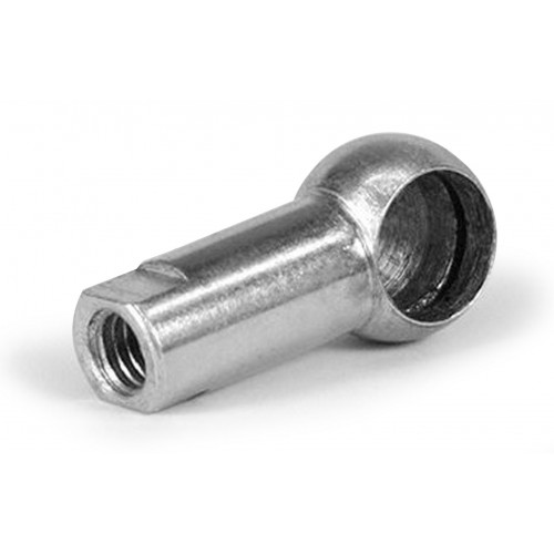 DMQBHL-5, Ball Joints, Female, M5 x 0.80 RH Housing, Stud Not Included Zinc Clear (Silver) Plating  