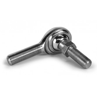 MSML-3S, Bearings, Spherical Rod End, Male, 10-32 LH, Steel Housing, Steel Race 0.190 Bore with Integral Ball Stud 