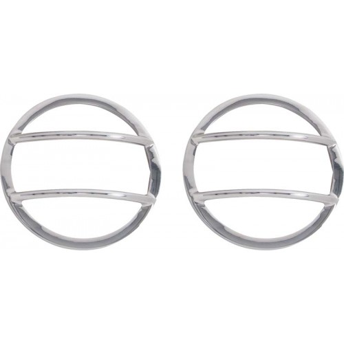 Front Marker Covers pair Polished Stainless Jeep Wrangler JK 2007-2016 K30009 Kentrol
