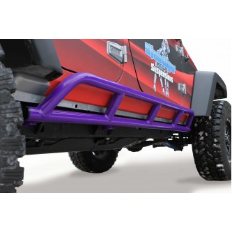 JKU 4 door Rock Slider Kit (Bare Knuckles). Powder Coated Sinbad Purple, Made in the USA