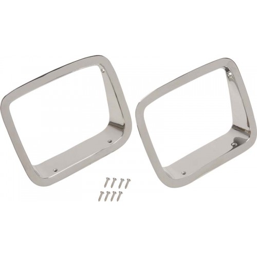 Headlight Bezels Chrome for Jeep Wrangler YJ 1987-1995 Kentrol 30463 