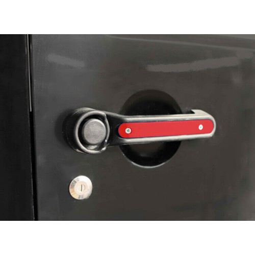 Jeep JK 2007-2018, 2 Door, Door Handle Accent, Red Baron, Contains 3 inserts.  Made in the USA