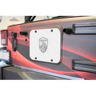 Spare Tire Carrier Delete Panel Jeep Wrangler JK 2007-2016 Steinjager J0043948[Cloud White]