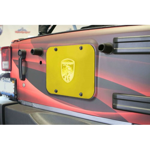 Steinjager Jeep Accessories and Suspension Parts: Lemon Peel Spare Tire Carrier Delete Plate For Jee