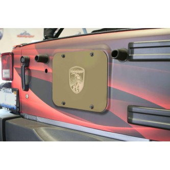 Steinjager Jeep Accessories and Suspension Parts: Military Beige Spare Tire Carrier Delete Plate For