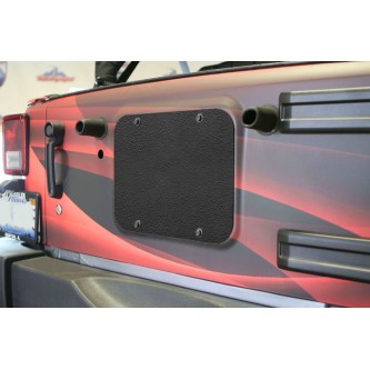 Spare Tire Carrier Delete Panel for Jeep Wrangler JK 07-18 Steinjager 15 Colors![Bare Metal]