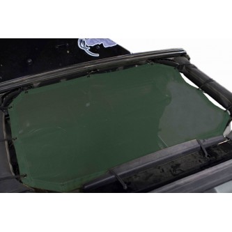 Jeep JK 2007-2009, TeddyÂ® Top, Solar Screen, Front Seat Only, Dark Green. Made in the USA