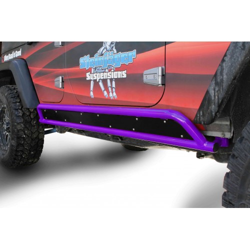 JKU 4 door Rock Slider Kit (Phantom).  Sinbad Purple.  Inserts not included.  Made in the USA