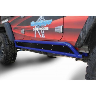 JKU 4 door Rock Slider Kit (Phantom).  Southwest Blue.  Inserts not included.  Made in the USA