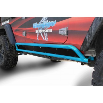 JKU 4 door Rock Slider Kit (Phantom).  Playboy Blue.  Inserts not included.  Made in the USA