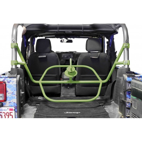 Jeep JK, 2007-2018,  Spare Tire Carrier, 2 Door JK, Internal, Locas Green.  Made in the USA.