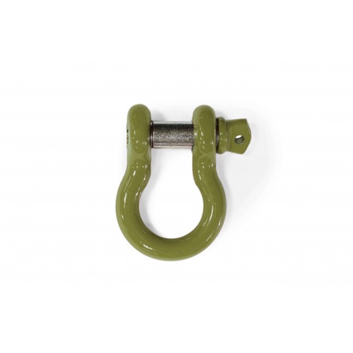 D-ring, shackle, 3/4 inch, complete with screw in pin, Locas Green Powdercoated in the USA, to fit the Jeep Wrangler JL.