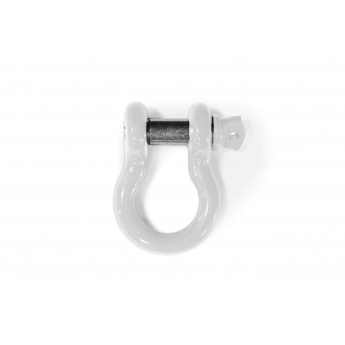D-ring, shackle, 3/4 inch, complete with screw in pin, Cloud White Powdercoated in the USA, to fit the Jeep Gladiator JT.