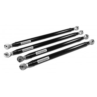 Polaris RZR 900 2014 Rear Radius Rod Kit, DOM Tubing, Chrome Moly Rod Ends. Made in the USA. Powder Coated Black.