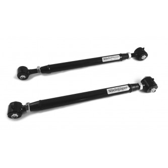 Pontiac Grand Prix 1978-1987, Rear Lower Control Arms, Poly/Poly, Double Adjustable, G Body. Black Powdercoated. Made in the USA.  

This unit does not have stock sway bar mounting points.