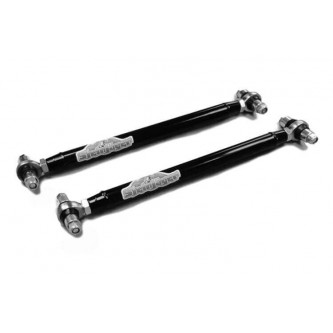 Chevrolet Monte Carlo 1978-1988, Rear Lower Control Arms, Offset Bushing, G-Body, Double Adjustable, PTFE race Spherical Rod Ends, for models WITHOUT rear sway bars. Black Powdercoated. Made in the USA.