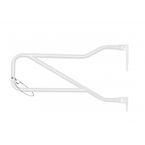 Jeep JK Wrangler Trail Tube Doors, 2007-2018, Front Tube Door Kit, Cloud White, Steinjager Logo, Made in the USA