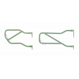 Steinjager: J0040936 Steinjager Locus Green Front And Rear Tube Doors Jeep Wrangler JK 2007-2015