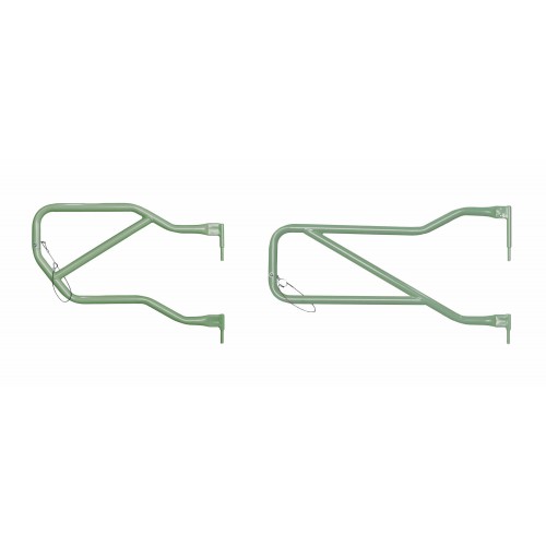 Steinjager: J0040936 Steinjager Locus Green Front And Rear Tube Doors Jeep Wrangler JK 2007-2015