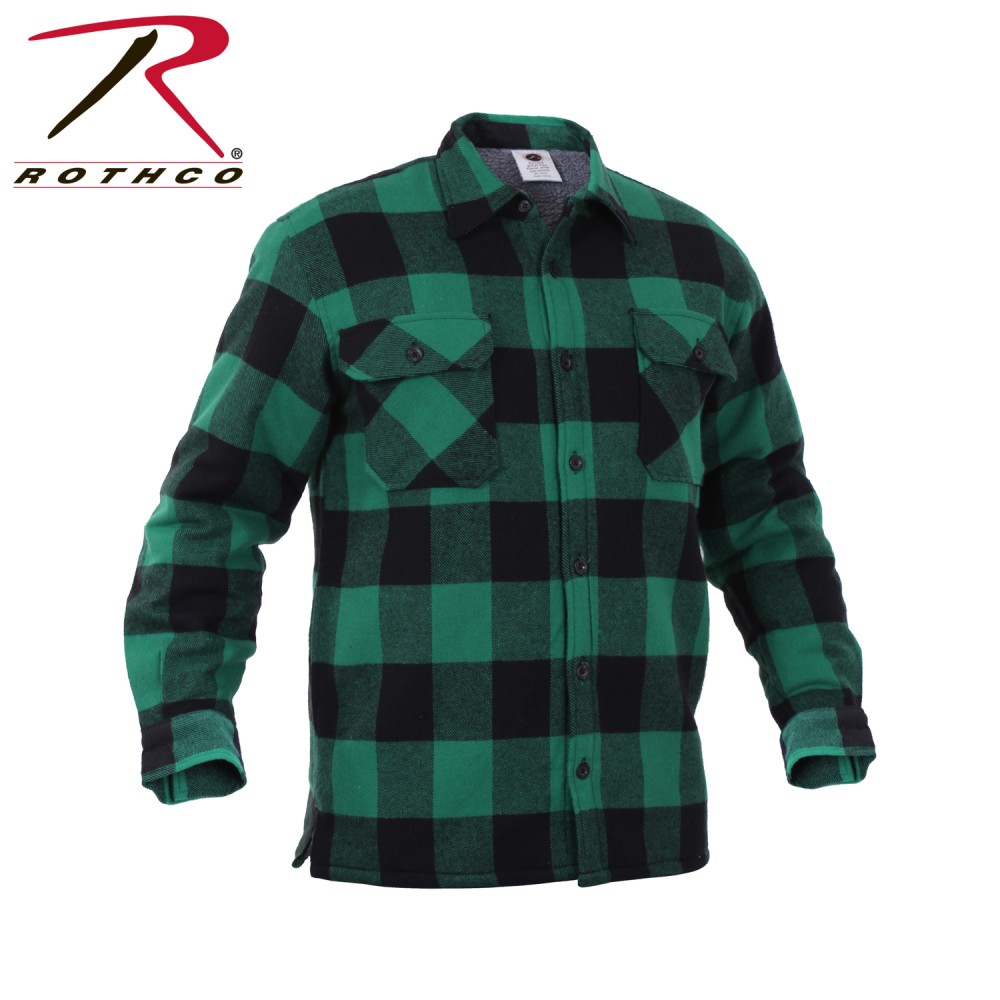3735S Rothco Extra Heavyweight Buffalo Plaid SherpaLined Flannel