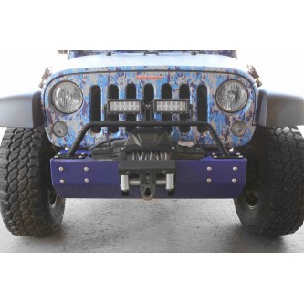 Textured Black Short Bumper Light Bar For Jeep Wrangler JK 2007-2018 Steinjager J0045699