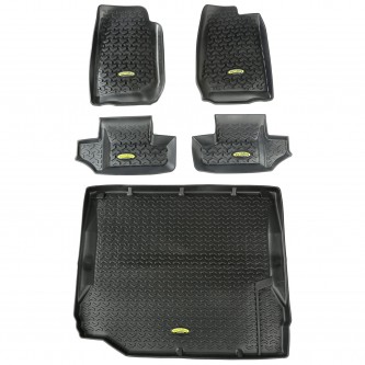 FLOOR LINERS, KIT, BLACK, 07-10 JEEP 2-DOOR WRANGLER (JK)