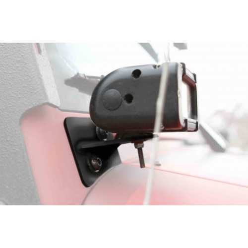 Steinjager: J0040930 Steinjager Lower Windshield Mount With LED Light Jeep Wrangler JK 2007-2015