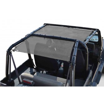 Jeep Wrangler YJ 1987-1995, TeddyÂ® Top, Solar Screen, Gray, Front seats only. Made in the USA.
