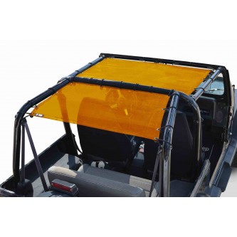 Jeep Wrangler YJ 1987-1995, TeddyÂ® Top, Solar Screen, Orange, Front seats only. Made in the USA.