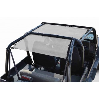 White Rear Seat Solar Screen Teddy Top for Jeep Wrangler YJ 87-95 Steinjager