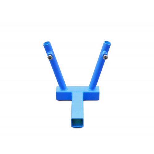 Hitch Mounted Dual Flag Holder Kit, Playboy Blue. Made in the USA.