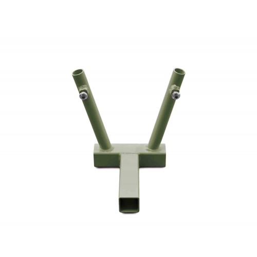 Hitch Mounted Dual Flag Holder Kit, Locas Green. Made in the USA.