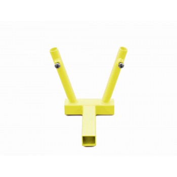 Hitch Mounted Dual Flag Holder Kit, Lemon Peel. Made in the USA.