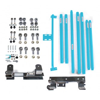 Long Arm Travel Kit, Chrome Moly Tubing, to fit the Jeep TJ. Fits TJ Wranglers with a 2-6 inch lift, Automatic Transmission. Playboy Blue. Made in the USA.