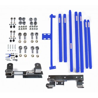 Long Arm Travel Kit, Chrome Moly Tubing, to fit the Jeep TJ. Fits TJ Wranglers with a 2-6 inch lift, Automatic Transmission. Southwest Blue. Made in the USA.
