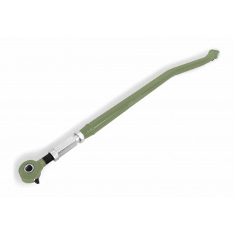 Rear Premium Panhard Bar for the Jeep TJ Wrangler, double adjustable. 4130 Chrome Moly Tubing. Fits 3-6 inch lifts.  Locas Green.  Made in the USA.