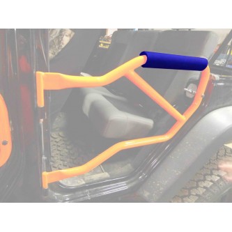 Jeep JK 2007-2018, Tube Door Arm Rest Kit, Rear (2 arm rests). Blue. Made in the USA.